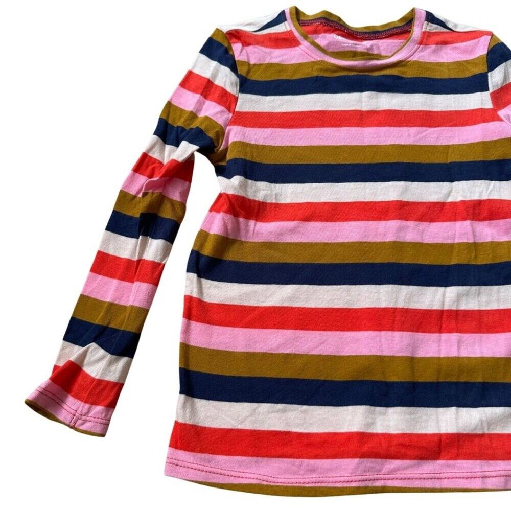 Old Navy Crew Neck Long Sleeve Stripped Pink, Red, Blue 5T - Picture 3 of 4